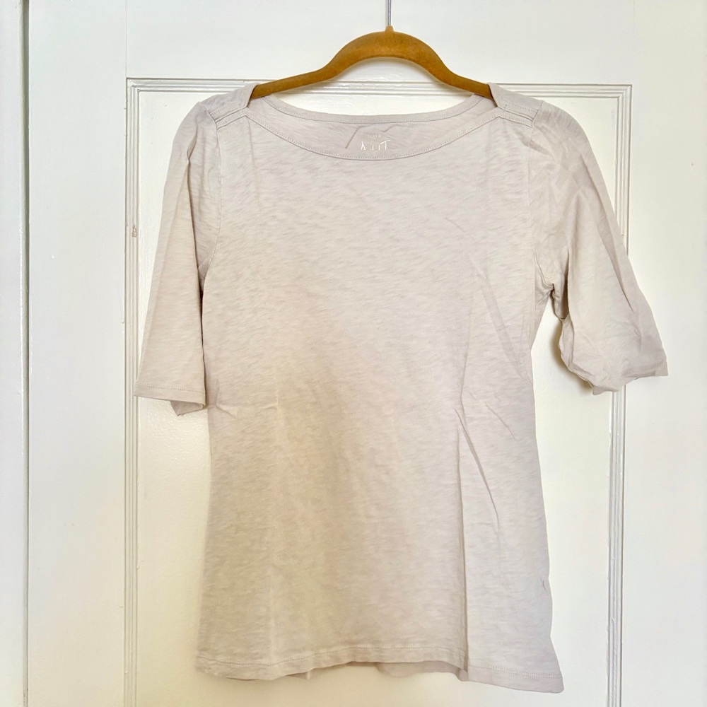 J. Crew Soft Cream Short Sleeve Tee